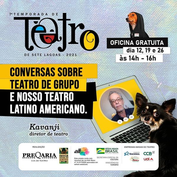 Oficina Online "Conversas Sobre o Teatro de Grupo e Nosso Teatro Latino Americano”