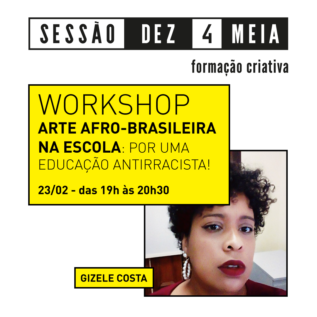 Divulgação/Instagram Workshop Arte afro-brasileira na escola: por uma Educação Antirracista!