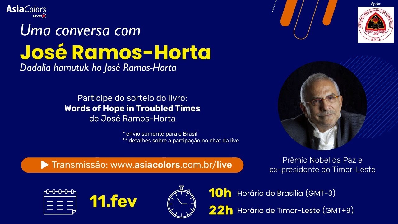 Uma conversa com José Ramos-Horta: turismo, políticas públicas, projetos de cooperação e patrimônios culturais