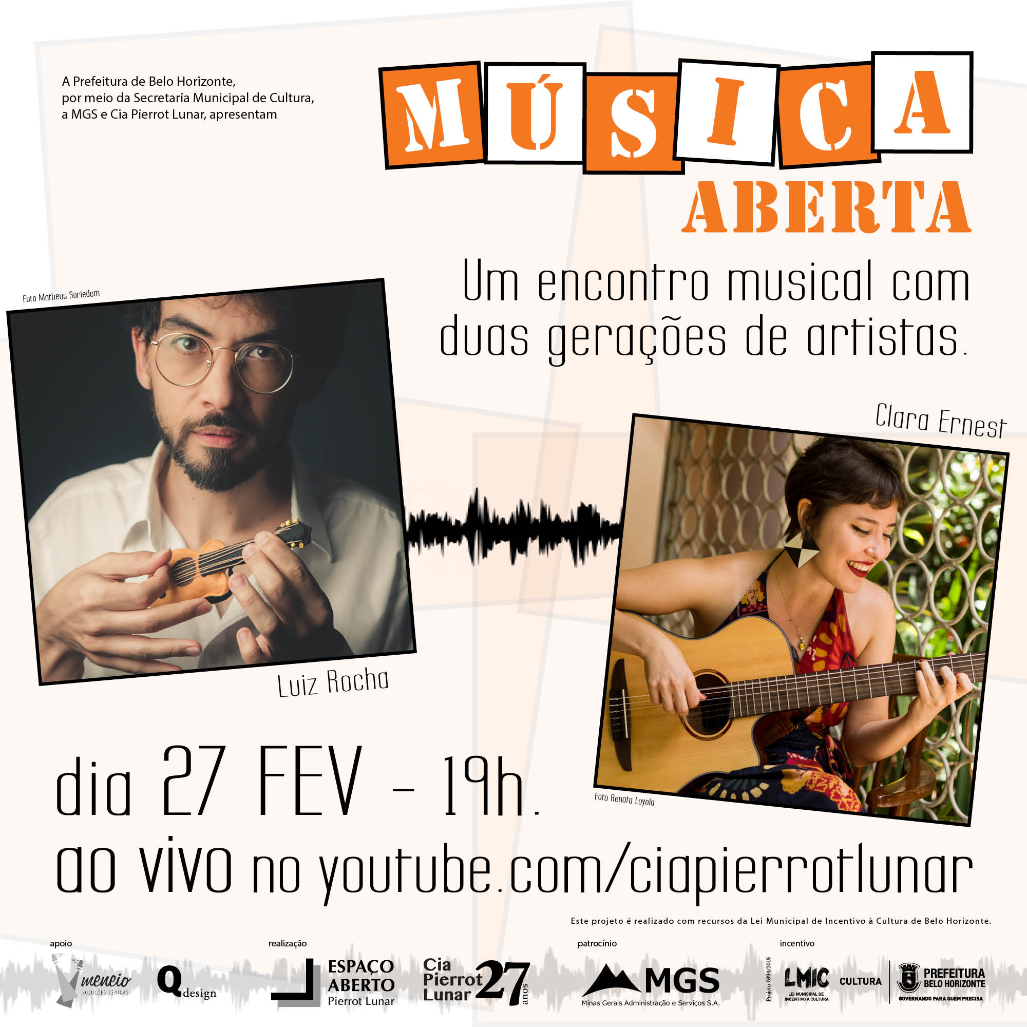 Reprodução: Evento oficial Música Aberta - Cia Pierrot Lunar