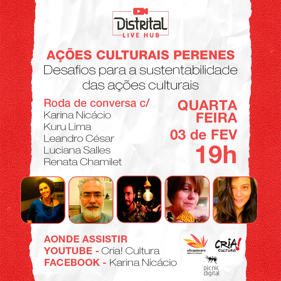 Ações Culturais Perenes "Os desafios para a sustentabilidade das ações culturais" - Distrital Live Hub