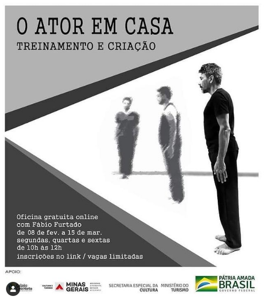 Oficina Online "O ator em casa - Treinamento e criação"
