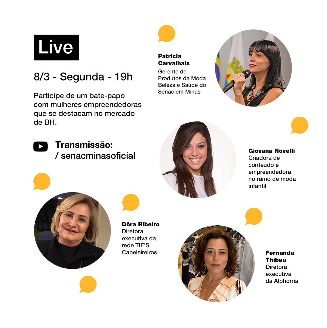 "Mulheres que inspiram - Bate-papo com mulheres empreendedoras no mercado de BH" - Sesc Minas