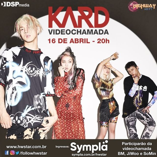 Reprodução: Instagram Grupo de k-pop KARD - Meet & Greet