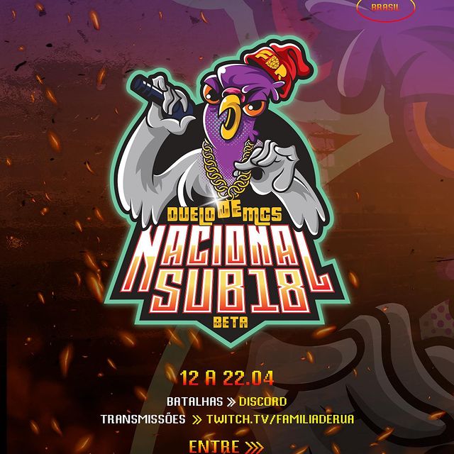 Reprodução: Instagram Duelo de MCs Nacional Sub18