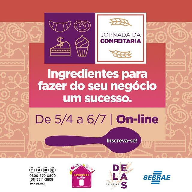 Reprodução: Instagram Jornada da Confeitaria - Sebrae MInas