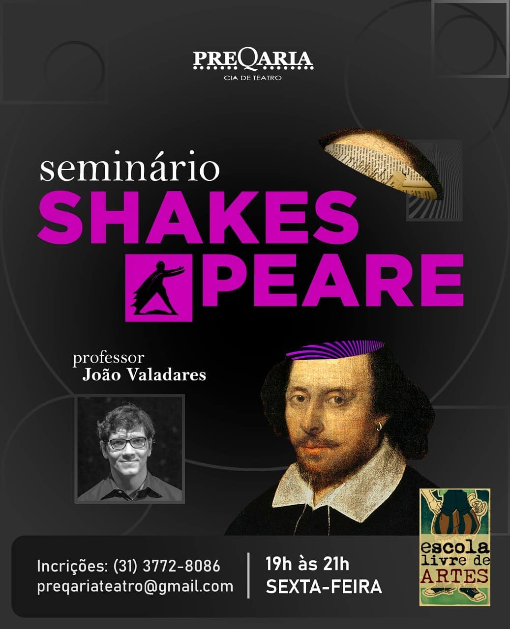 Reprodução/Facebook Seminário Shakespeare Online