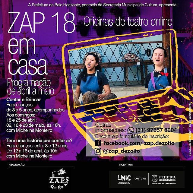 Oficinas Contação de histórias - ZAP 18