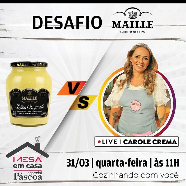 Reprodução: Instagram Cozinhando com você - Mesa em Casa