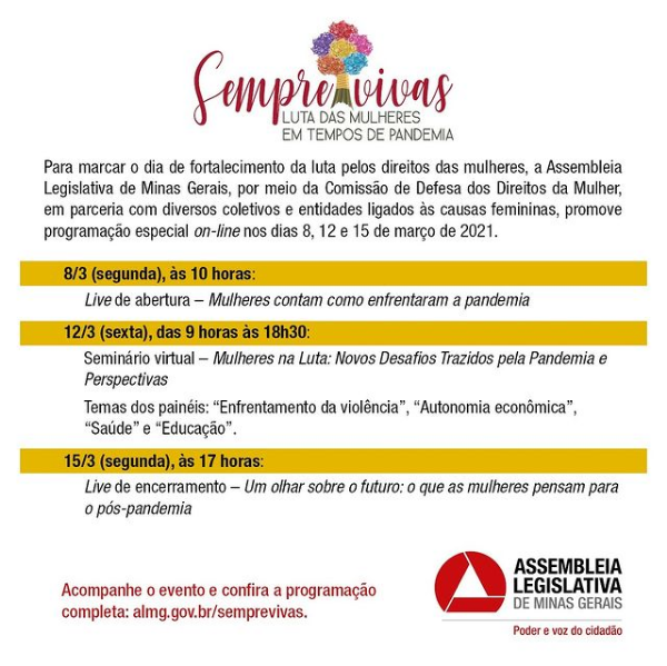 Reprodução/Instagram Sempre Vivas – A luta das mulheres em tempos de pandemia