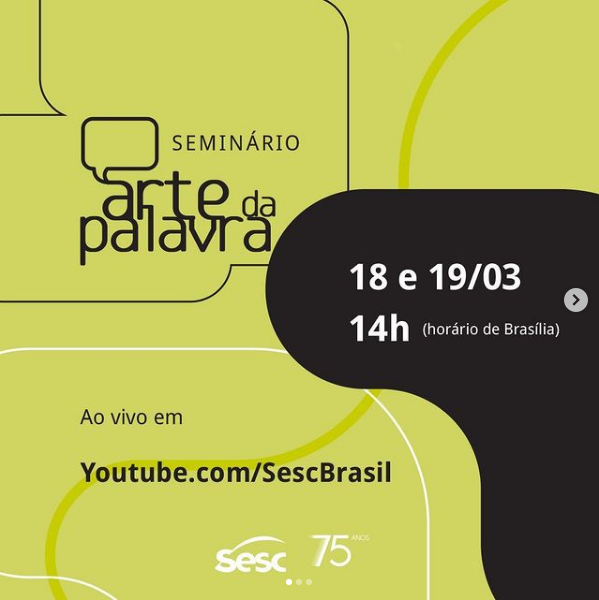 Reprodução/Instagram Seminário Arte da Palavra