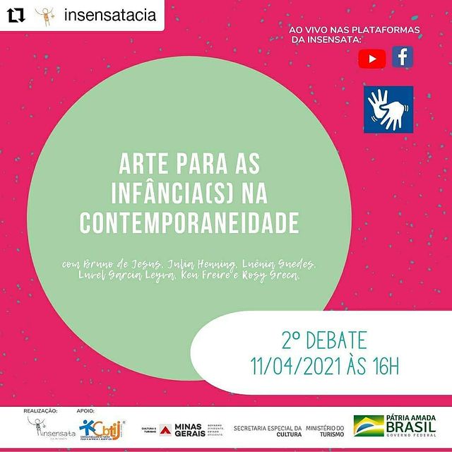Divulgação/Instagram Debate: Arte para as Infâncias na contemporaneidade