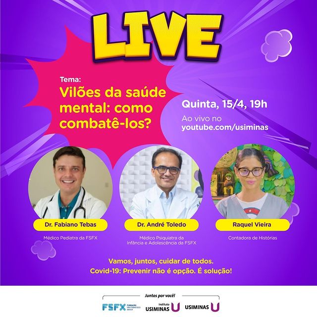 Live “Vilões da Saúde Mental: como combatê-los?”