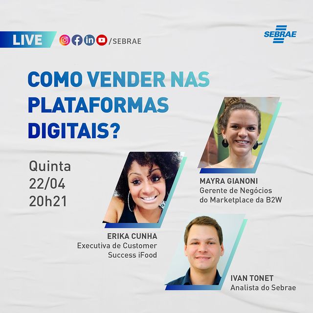 [Live] ‘Como vender nas plataformas digitais?’ - Sebrae