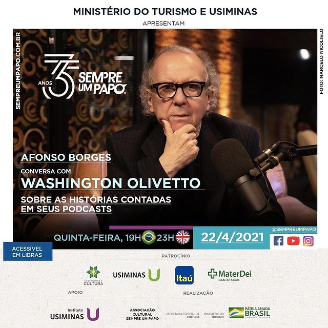 Reprodução: Instagram Sempre Um Papo recebe Washington Olivetto