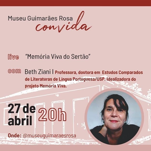 Divulgação/Instagram Museu Convida Beth Ziani: Memória Viva do Sertão - Museu Guimarães Rosa
