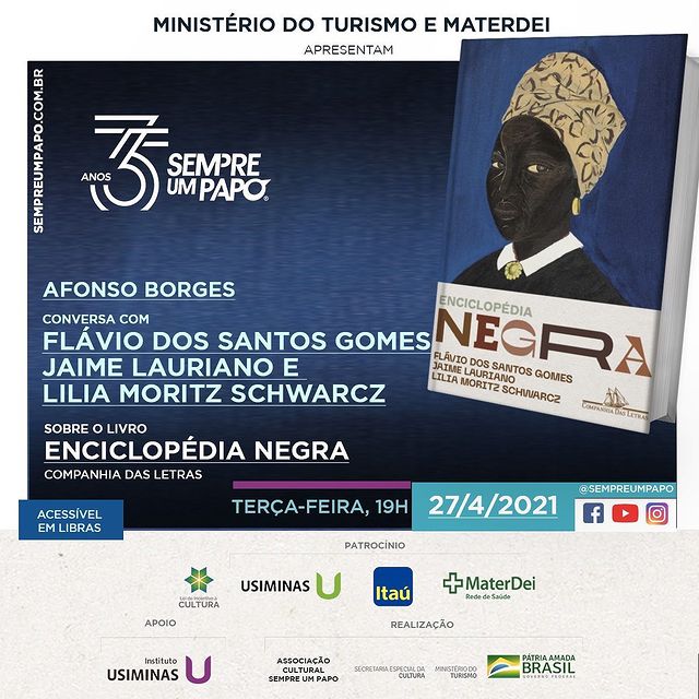 Sempre Um Papo recebe Flávio dos Santos Gomes, Jaime Lauriano e Lilia Moritz Schwarcz