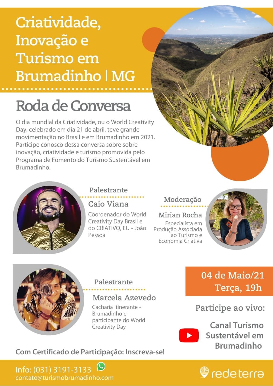 Roda conversa: Criatividade, Inovação e Turismo em Brumadinho | MG 