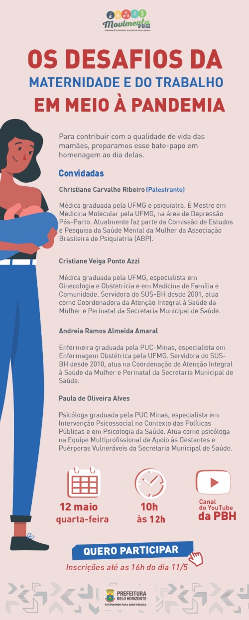Palestra: Os desafios da maternidade e do trabalho em meio à Pandemia