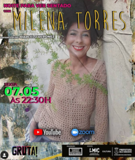 Gruta apresenta: Noite Para Ver Sentado com Milena Torres