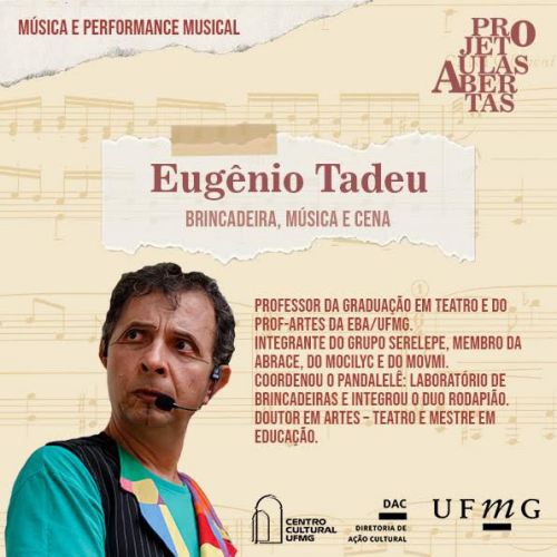 Projeto Aulas Abertas #13/2021 "Brincadeira, música e cena"