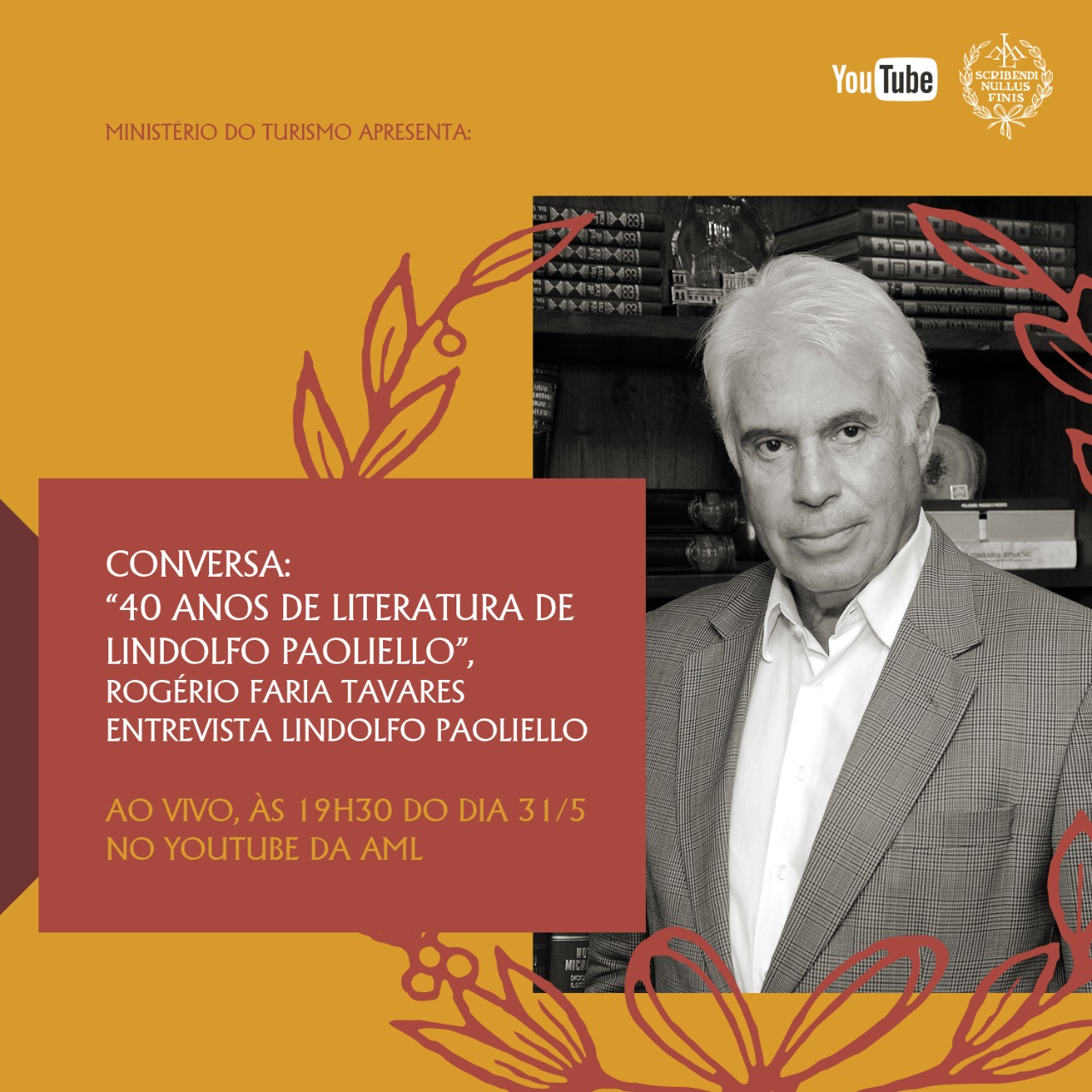 Conversa: 40 anos de literatura de Lindolfo Paoliello - AML