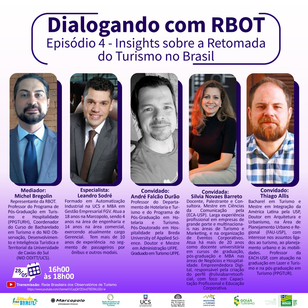 4º Dialogando com RBOT: “Insights sobre a Retomada do Turismo no Brasil”