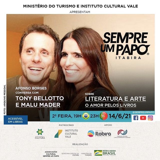 Sempre Um Papo Itabira recebe Malu Mader e Tony Bellotto
