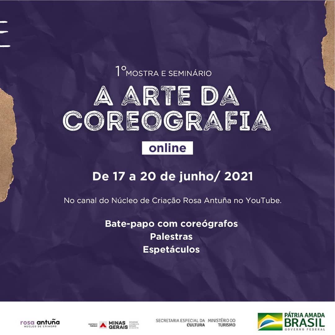Reprodução/Instagram 1ª Mostra e Seminário: "A Arte da Coreografia"