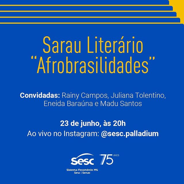 Divulgação/Instagram Sarau literário “Afrobrasilidades” - Sesc Palladium