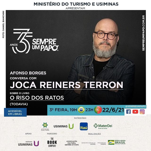 Reprodução: Instagram Sempre um papo recebe Joca Terron