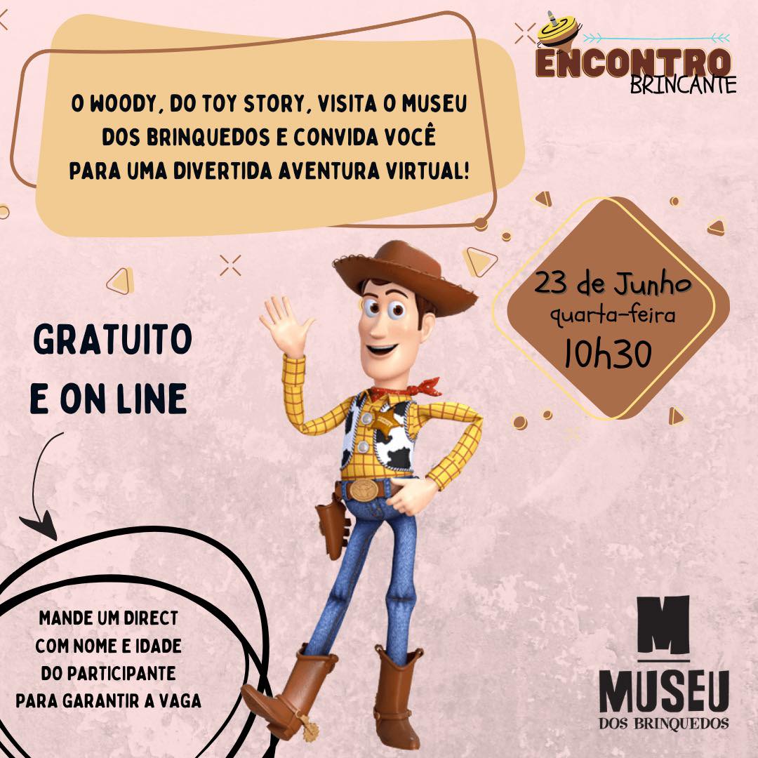 Divulgação/Instagram "Woody, do Toy Story" - Museu dos Brinquedos
