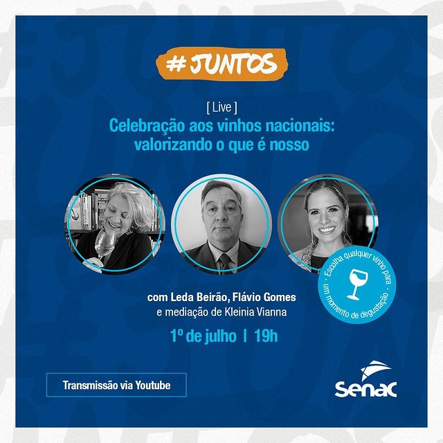 Reprodução: Instagram Live "Celebração aos vinhos nacionais: valorizando o que é nosso" - Senac Minas