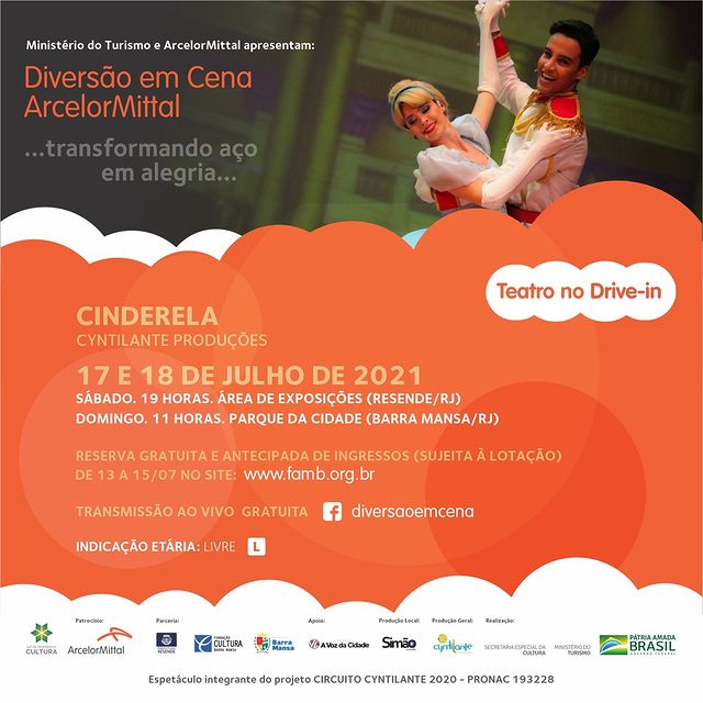 Reprodução: Instagram Diversão em Cena ArcelorMittal: “Cinderela: Pocket Show”