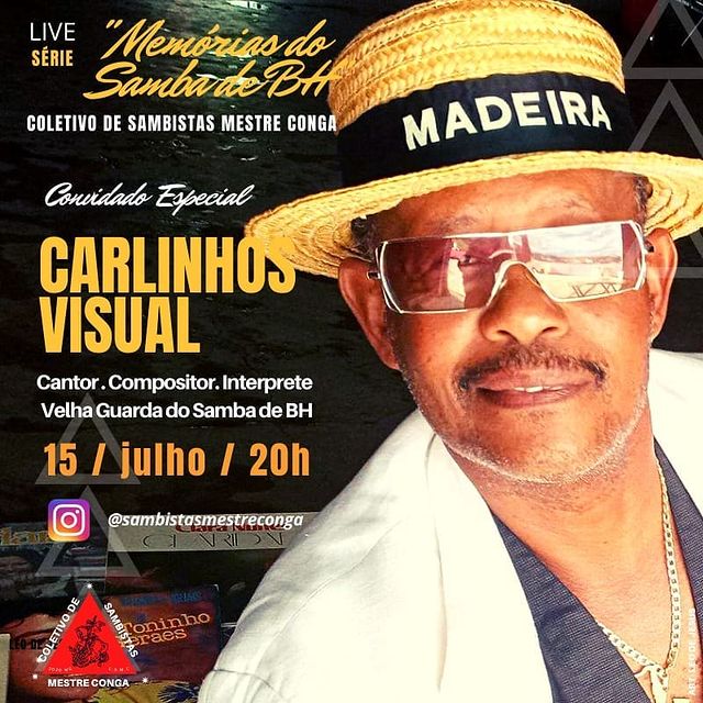 Reprodução: Instagram Live Série "Memórias do Samba de BH" com Carlinhos Visual