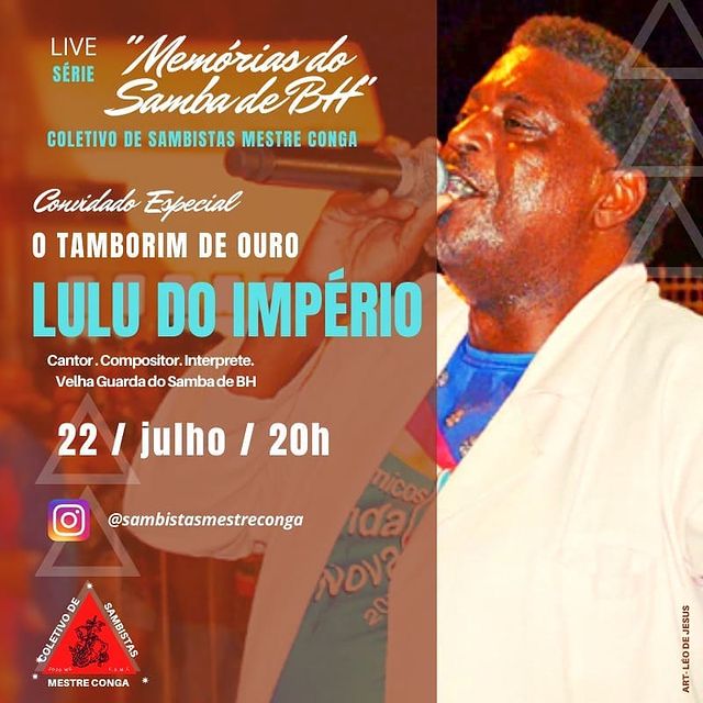 Reprodução: Instagram Live Série "Memórias do Samba de BH" com Lulu do Império