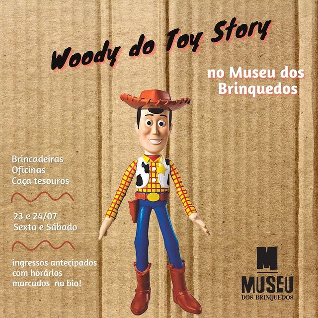 Reprodução: Instagram Woody, do Toy Story - Museu dos Brinquedos