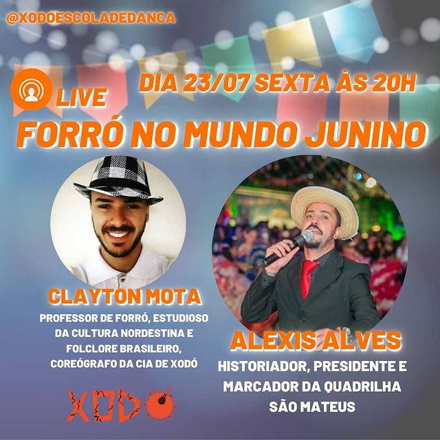 Reprodução: Instagram Live Forró no Mundo Junino - Xodó Escola de Dança