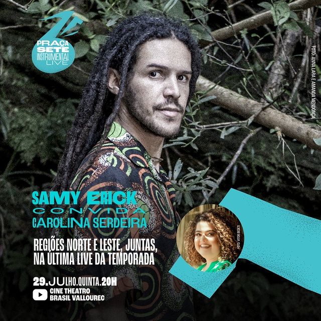 Divulgação/Instagram Show: Samy Erick convida Carolina Serdeira - Cine Theatro Brasil Vallourec
