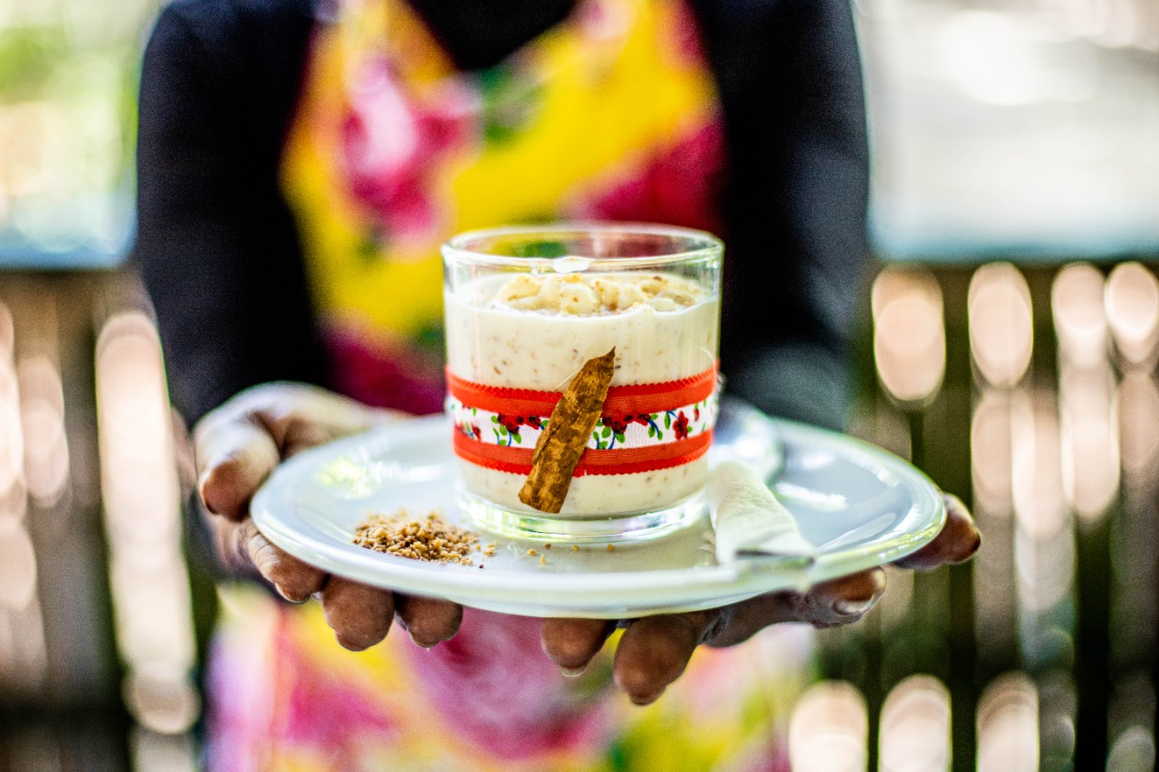 Renca Produções / Divulgação Imagem da canjica cuja receita será ensinada por Dona Helena