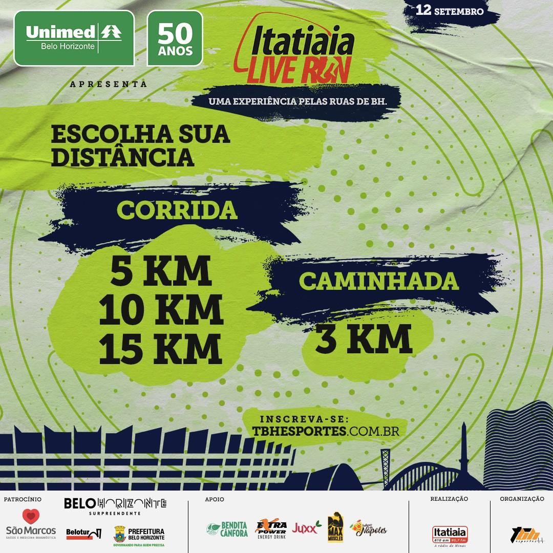 Reprodução: Instagram ITATIAIA Live Run – Uma experiência pelas ruas de BH