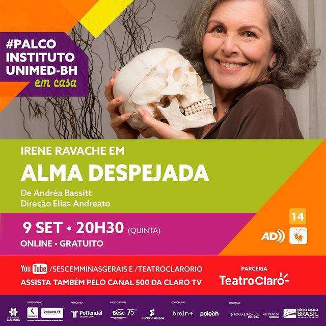 Espetáculo “Alma Despejada”, com Irene Ravache - Palco Instituto Unimed BH em casa