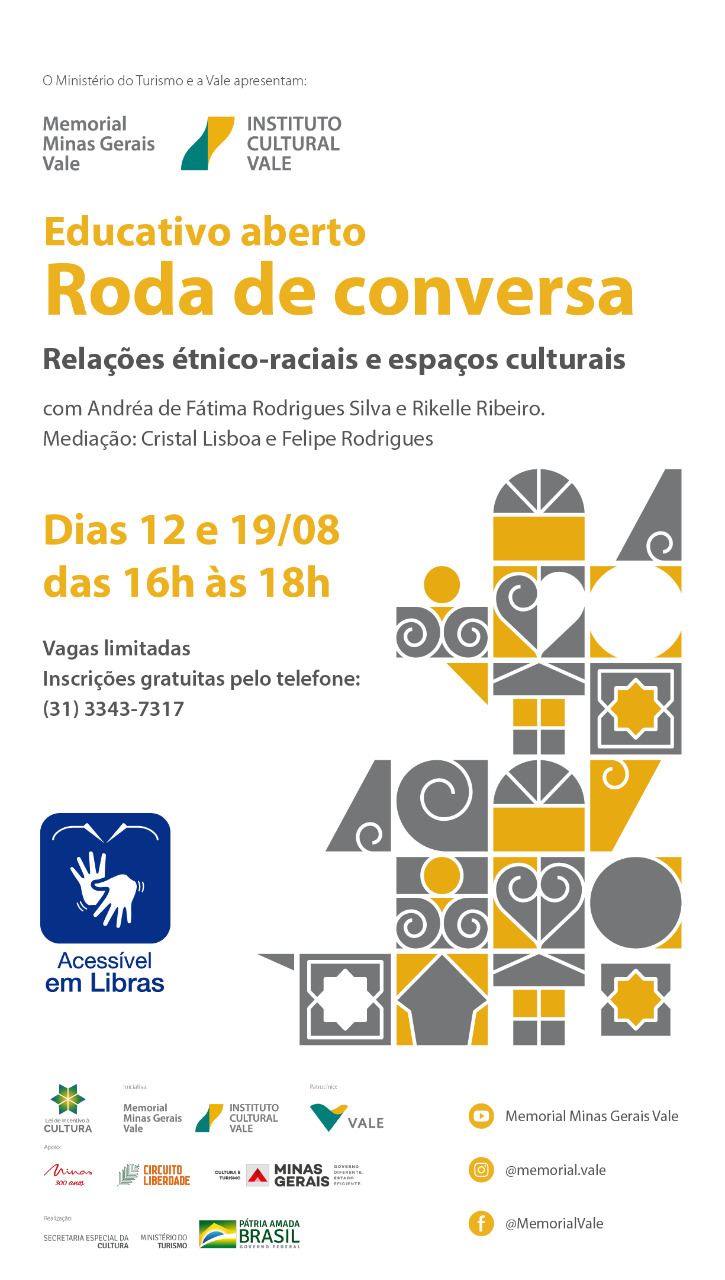 Roda de Conversa: Educativo Aberto "Relações Étnico Raciais e Espaços Culturais" - Memorial Vale