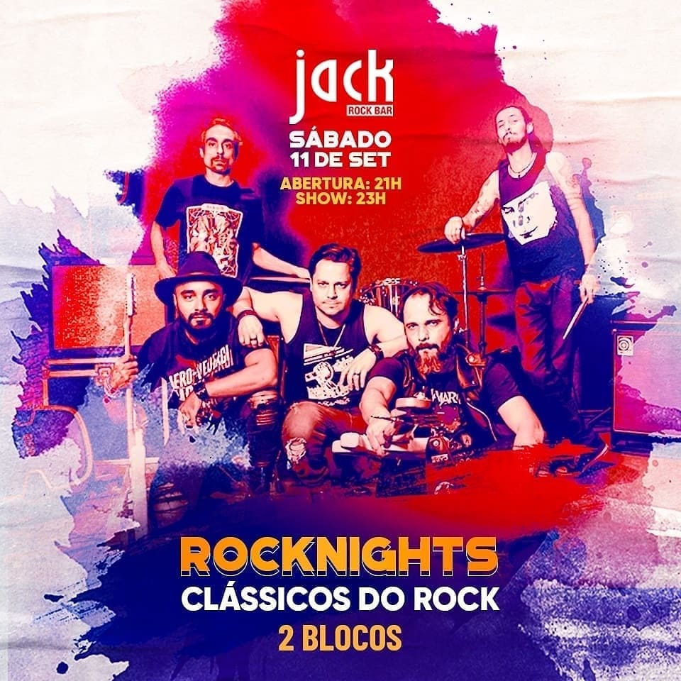 Reprodução: Instagram Show Banda Rocknights - Jack Rock Bar