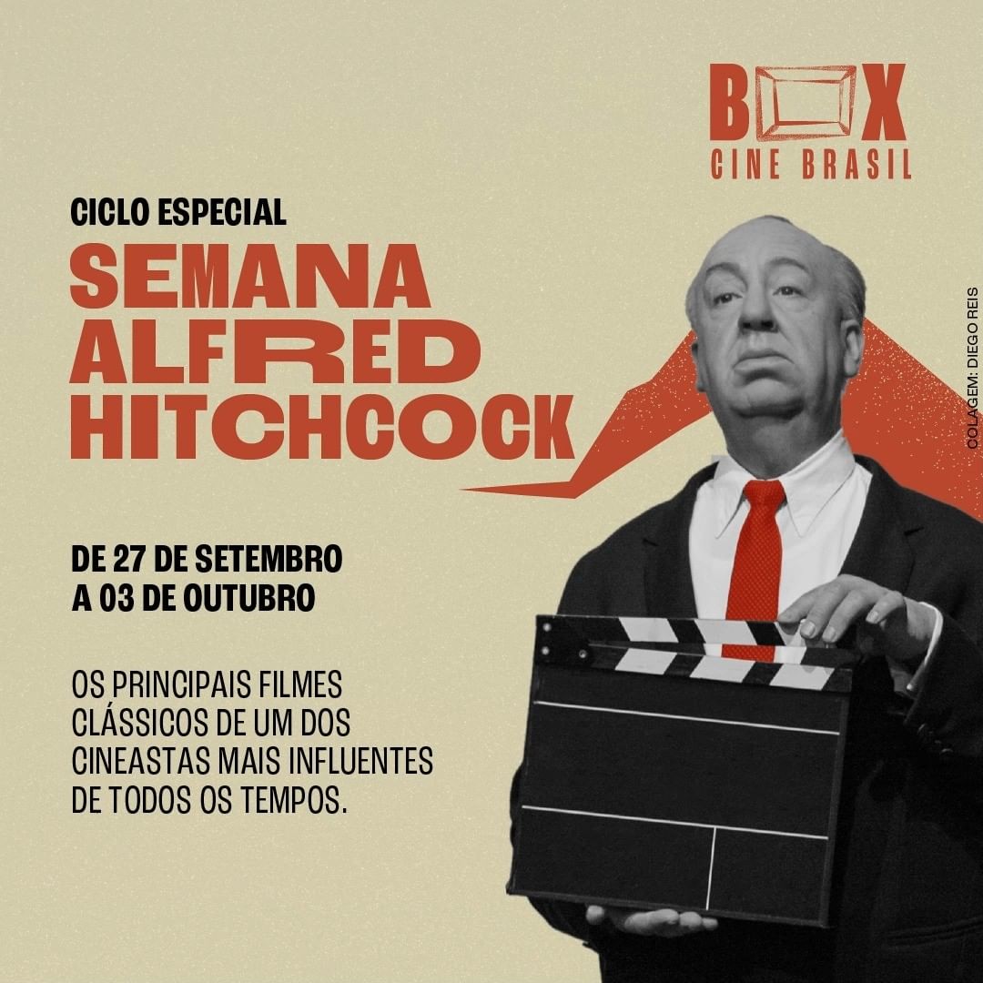 Divulgação/Instagram Box Cine Brasil: Semana Alfred Hitchcock - Cine Theatro Brasil