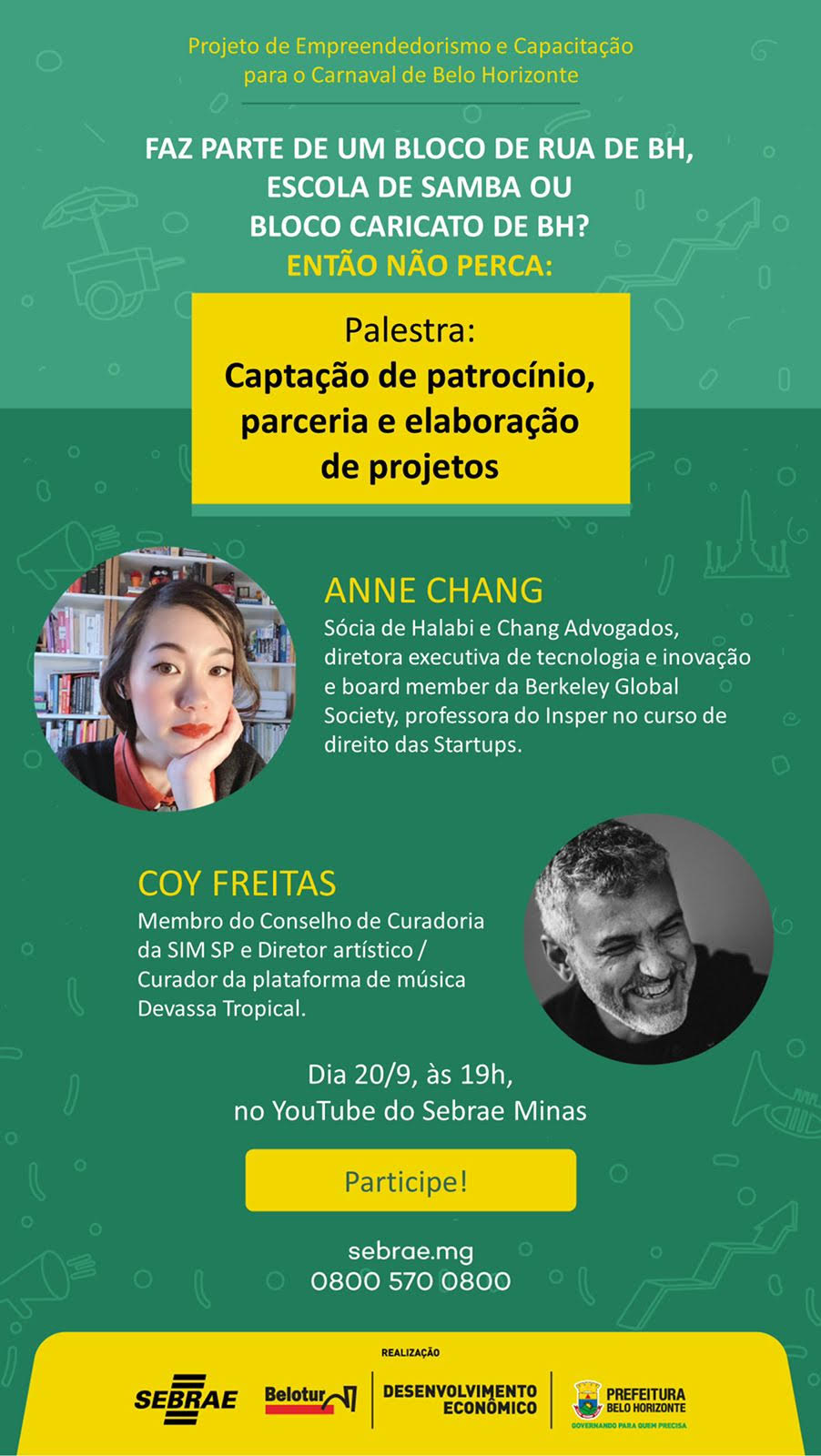  Palestra: "Captação de patrocínio, parceria e elaboração de projeto"