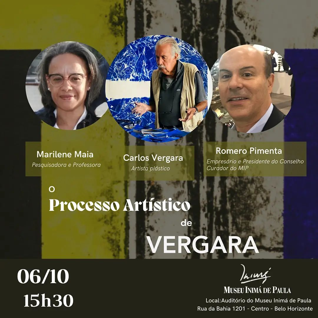 Divulgação/Instagram Mini-talk: O Processo Artístico de Vergara - Museu Inimá de Paula