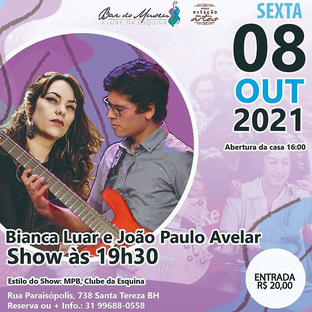 Show: Bianca Luar e João Paulo - Bar do Museu Clube da Esquina