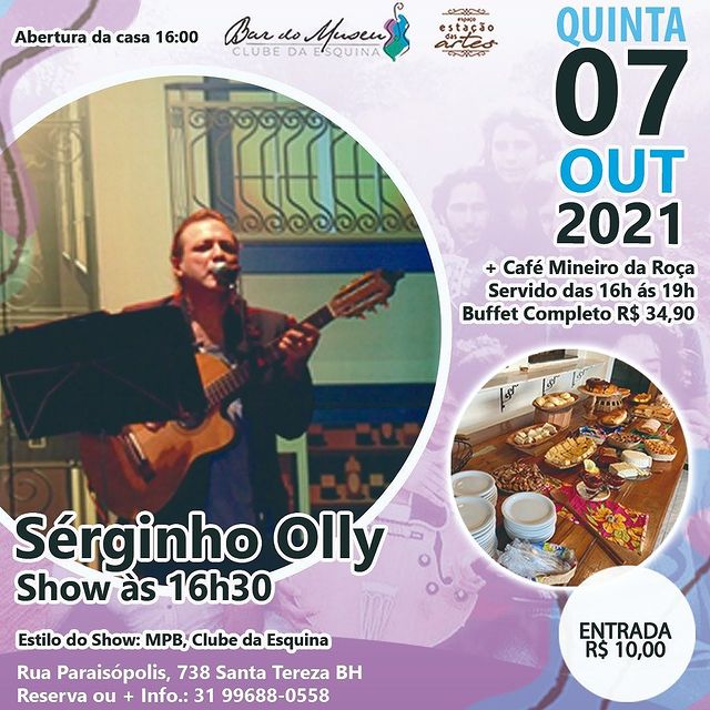 Show Sérgio Olly + Café Mineiro - Bar do Museu Clube da Esquina