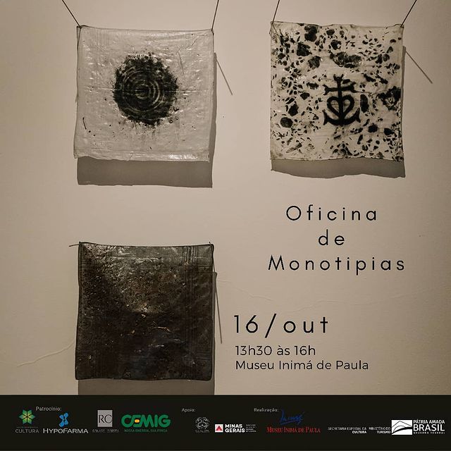 Divulgação/Instagram Oficina de Monotipias - Museu Inimá de Paula